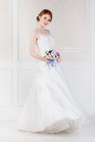 Свадебное платье № 119, айвори, б/шлейфа